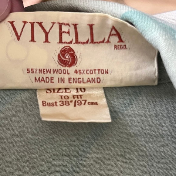 Vintage 1960s Misses' Mary Quant Londonpride Wool Cotton Wave Print Blouse S M - Picture 8 of 8